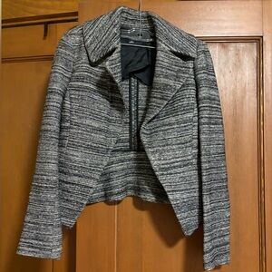 Banana Republic black and white peplum jacket sz0
